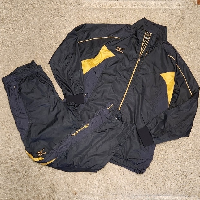 限定!ミズノプロ ウインドブレーカー 上下セット XO 野球 黄黒 MIZUNO PRO セットアップ ジャージ トレーニングウエア ミズプロ ミズノ拍卖