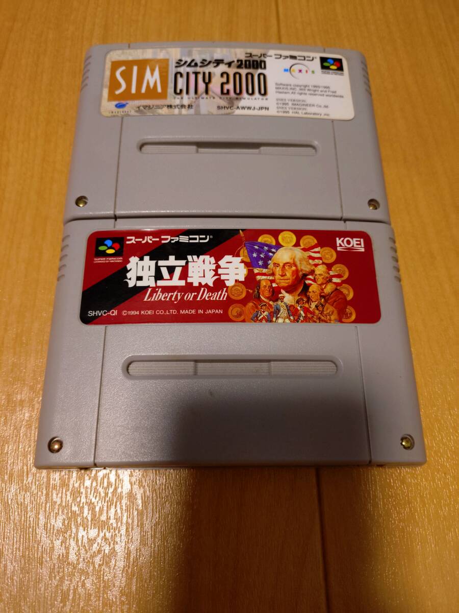 SFC シムシティ Sim City 2000 独立戦争 シミュレーション2本セット 中古 正常動作品拍卖