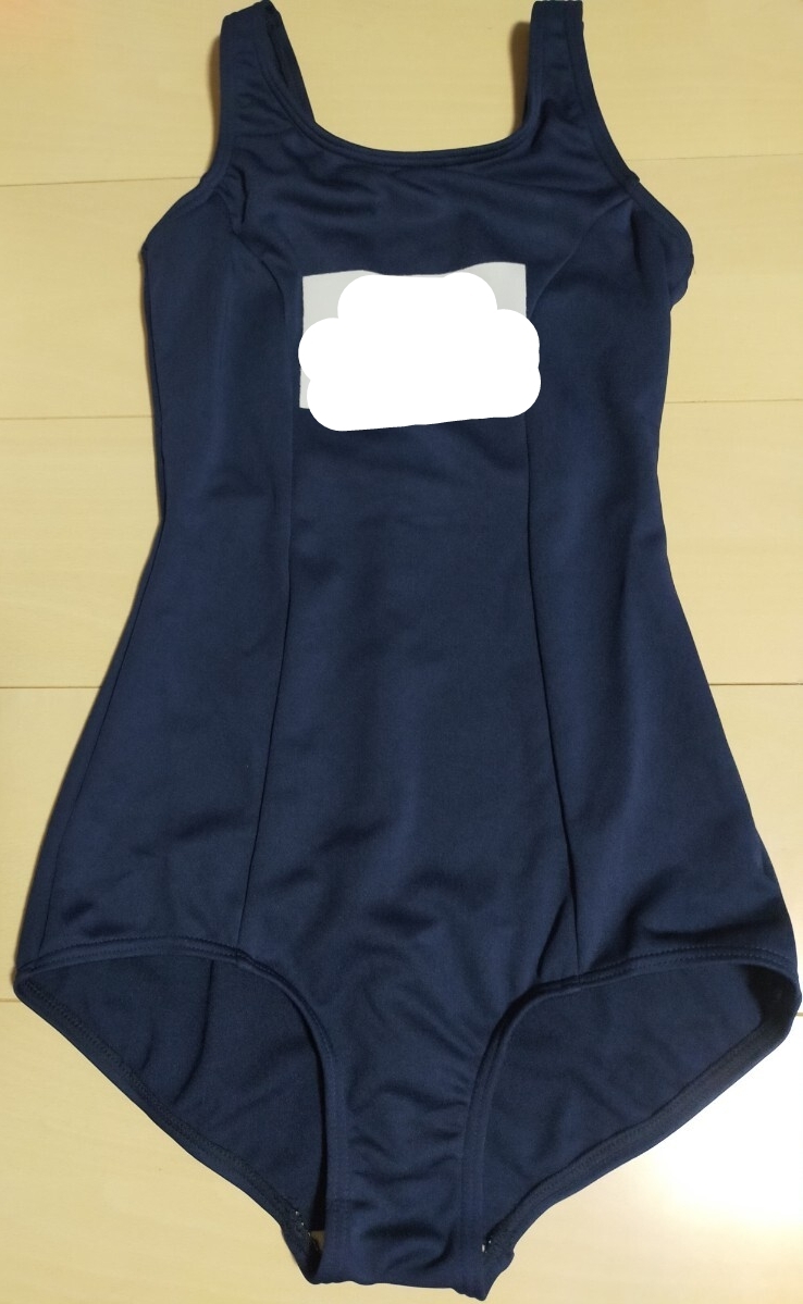 特大170サイズ 競泳水着 紺色 ネイビー 女の子用 レディース 水泳 スイミング クリーニング済 ハイカット 1円スタート拍卖