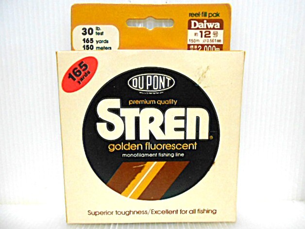 ☆☆ DU PONT STREN golden fluorescent 30lb 165yards reel-fill pak ③ ストレーン デュポン ダイワ 未使用品 ☆☆拍卖
