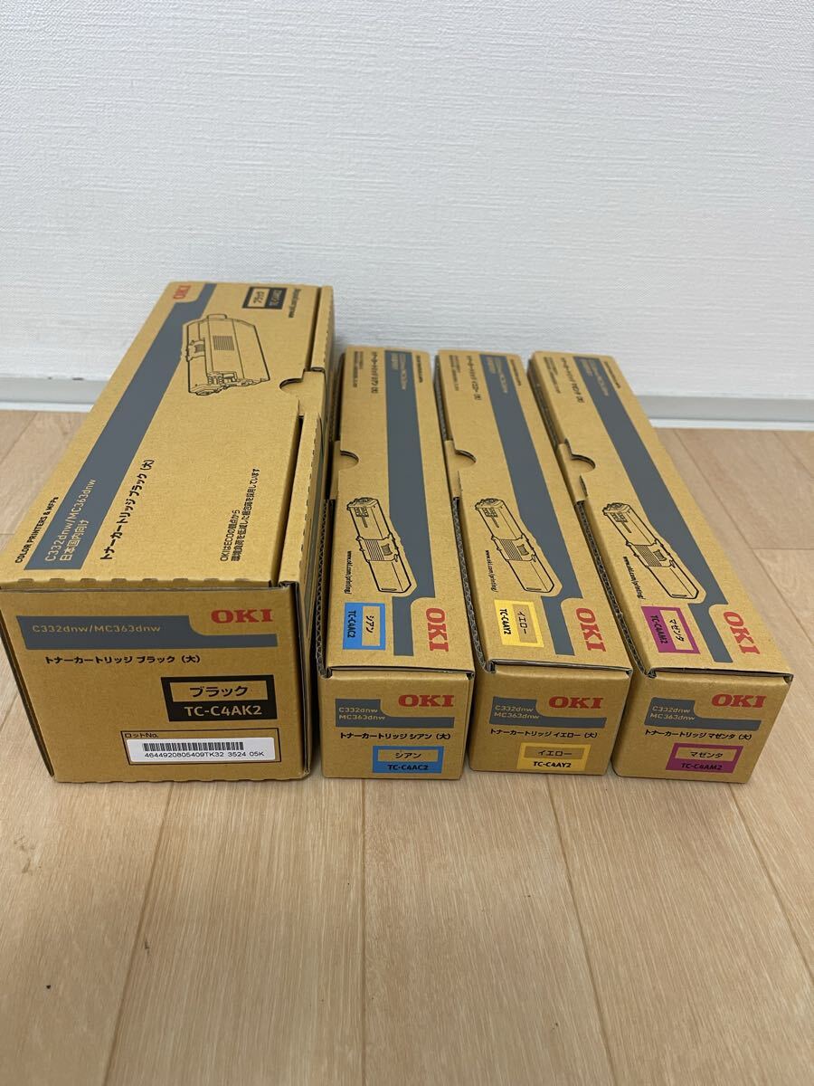沖データ 大 TC-C4AM2 TC-C4AY2 TC-C4AC2 TC-C4AK2 トナーカートリッジ 4色セット拍卖