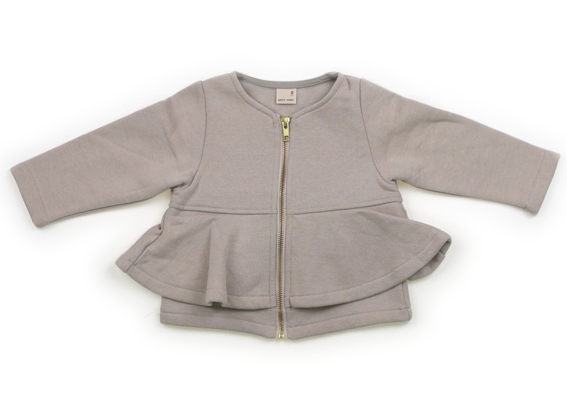 プティマイン petit main ジップアップトレーナー 90サイズ 女の子 子供服 ベビー服 キッズ拍卖