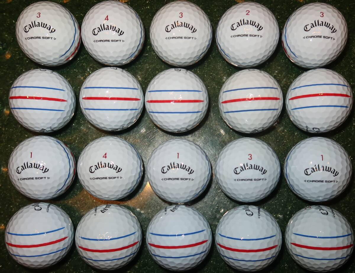 ロストボール 2024年モデル CALLAWAY CHROME SOFT トリプルトラック 20個拍卖