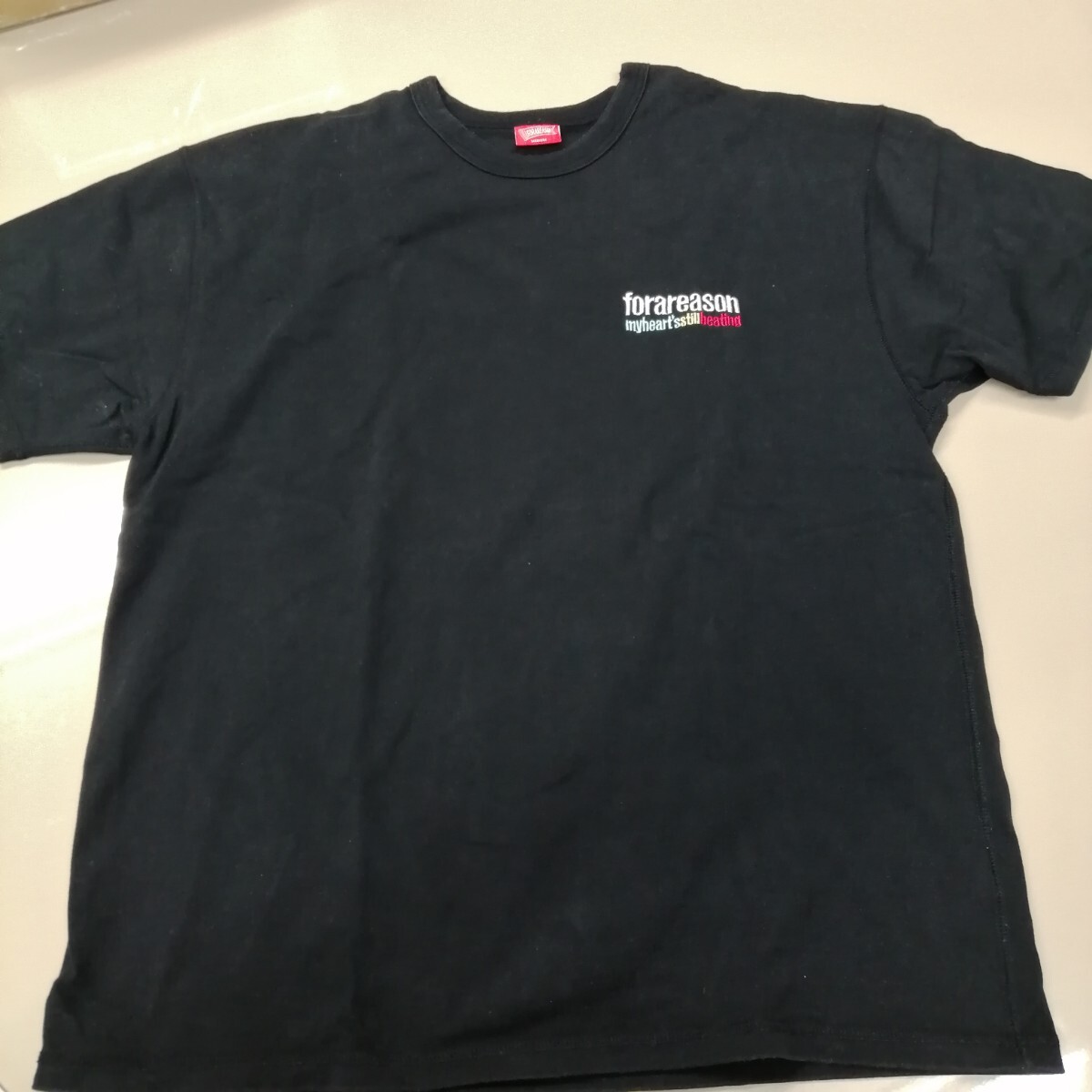 E11 バンドTシャツ フォーアリーズン FOR AREASON my hearts still beating 刺繍ロゴT拍卖