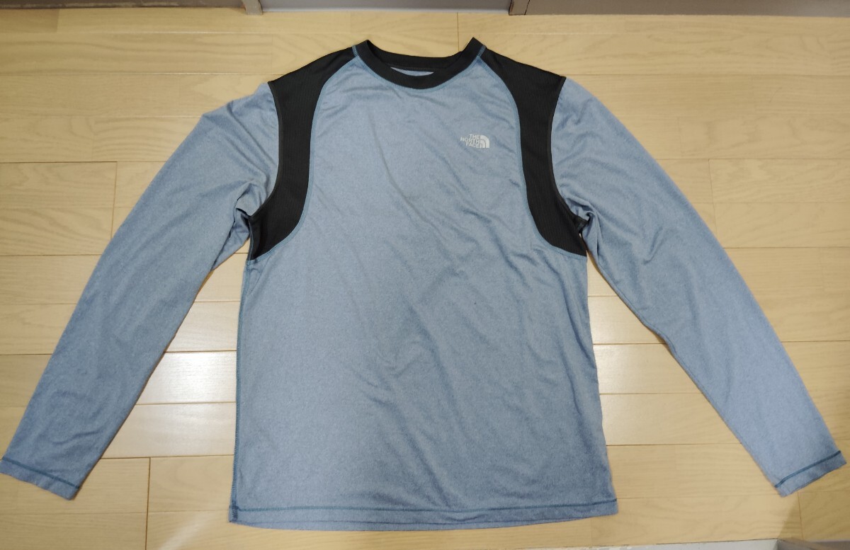 “THE NORTHFACE/ ザ・ノース・フェイス【高性能ストレッチアクティブロングスリーブシャツ】◆Mサイズ/杢ブルー拍卖