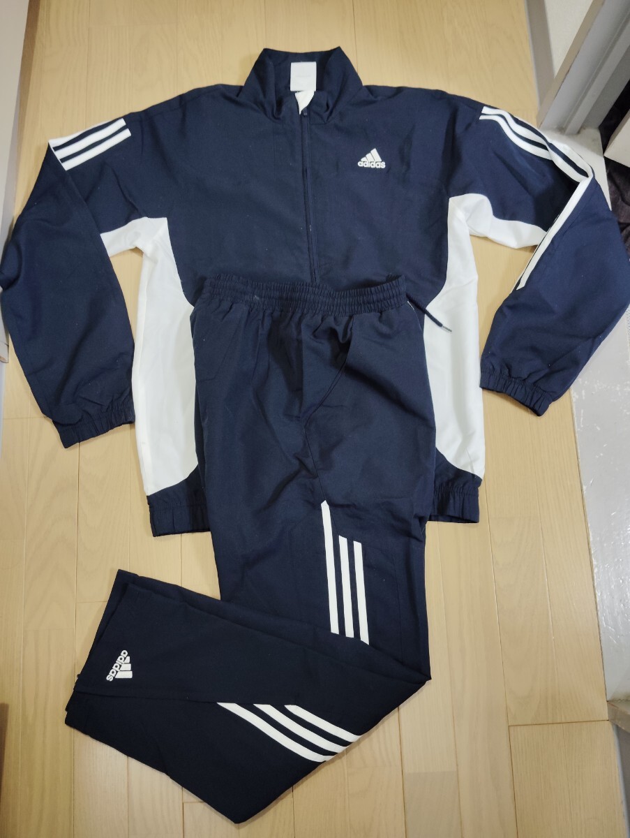 “ adidasアディダス”《ウォームアップ セットアップスーツ》◆Sサイズ ネイビーホワイト拍卖