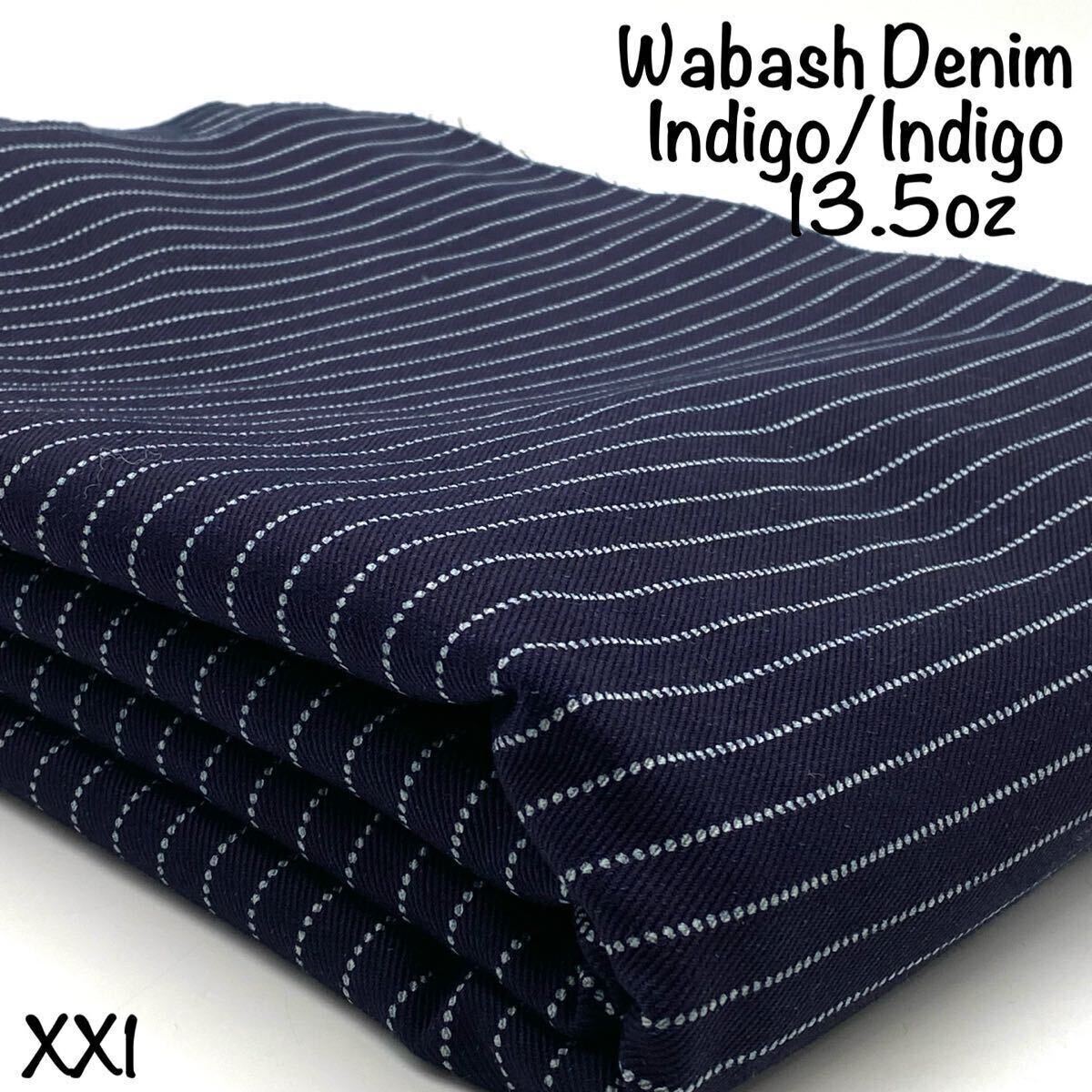 XX1 ウォバッシュデニム 3m 13.5オンス インディゴ ストライプ ドット 左綾 綿100% ハンドメイド アメカジ 岡山産デニム 日本製 拍卖