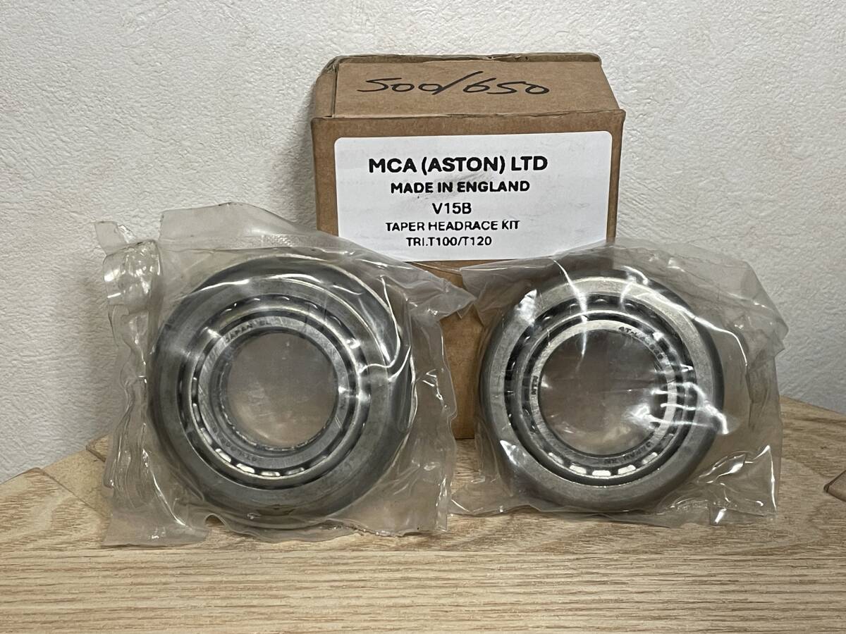 Triumph★Pri-unit Unit MCA テーパーローラーステムベアリングセット 99-3733★T90 T100 T110 T120 5t 6t TR6 別体 ユニット トライアンフ拍卖