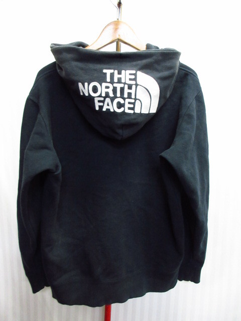 ノースフェイス ロゴフーディー メンズM 黒 スウェットパーカー フルジップパーカー アウトドアジャケット フード付ジャージトップ10292拍卖