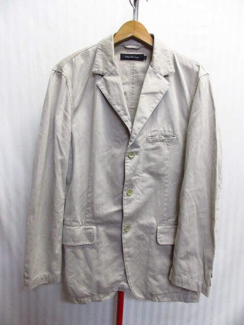 カルバンクライン コットンジャケット メンズXL LL グレー系 テーラードジャケット コットン地ブレザー カジュアルジャケット 10313拍卖