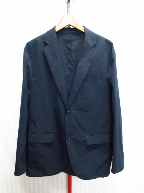 ユニクロ 感動ジャケット メンズXL LL 紺ブレザー ストレッチ入りネイビージャケット テーラードジャケット SLIM FIT 10311拍卖