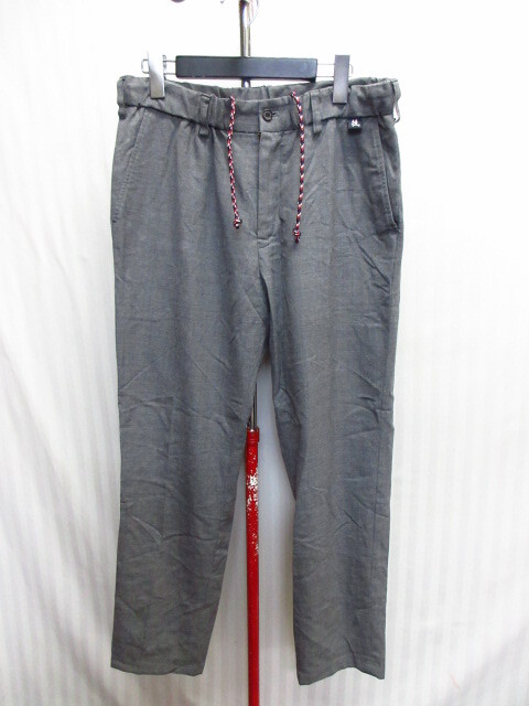 サイコバニー Psycho Bunny イージーパンツ メンズL グレー系 ロゴ付きイージースラックス コットンパンツ チノパン ズボン 08272拍卖