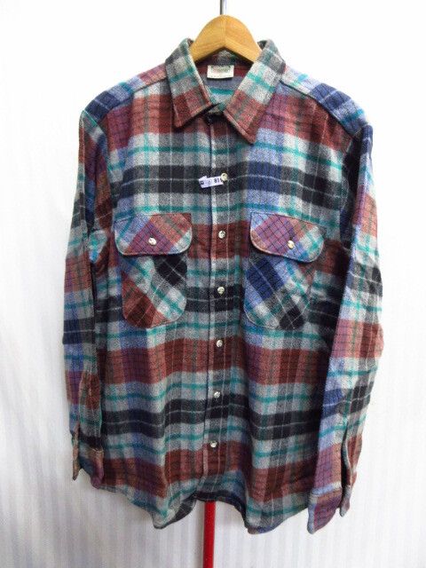 USA製 ファイブブラザー 90sヴィンテージ ネルシャツ メンズUS M Lサイズ アメリカ製フランネルシャツジャケット ワークシャツ11051拍卖