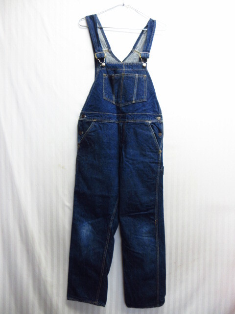 BIG JOHN ビッグジョン 70s80sヴィンテージ デニムオーバーオール メンズW36 サロペットジーンズ カバーオール オールインワン 11062拍卖