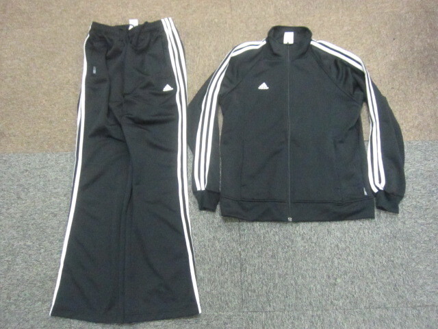 アディダス CLIMA LITE ジャージ上下セットアップ SIZE L 黒白ライン トラックジャケット&ジャージパンツ トレーニングウエア 11019拍卖