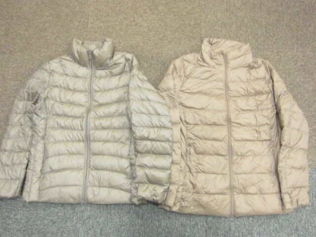 ユニクロ ウルトラライトダウンジャケット SIZE XL LL ベージュ系 軽量ダウンジャンパー コンパクトダウンコート 防寒保温ウエア 12009拍卖