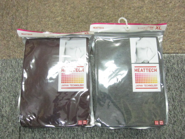 未使用 ユニクロ ヒートテック タートルネックT(長袖) 2枚セット SIZE XL LL 保温防寒インナーシャツ アンダーシャツ 肌着 秋冬11080拍卖