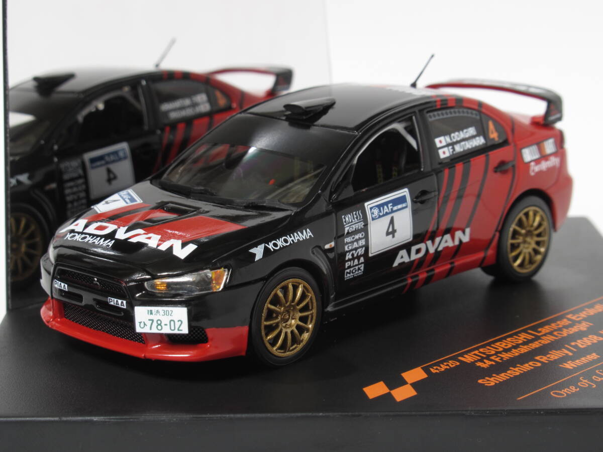 1/43 ミツビシ ランサー エボリューション Ⅹ #4 奴田原文雄 JRC 新城ラリー 2008 Winner拍卖