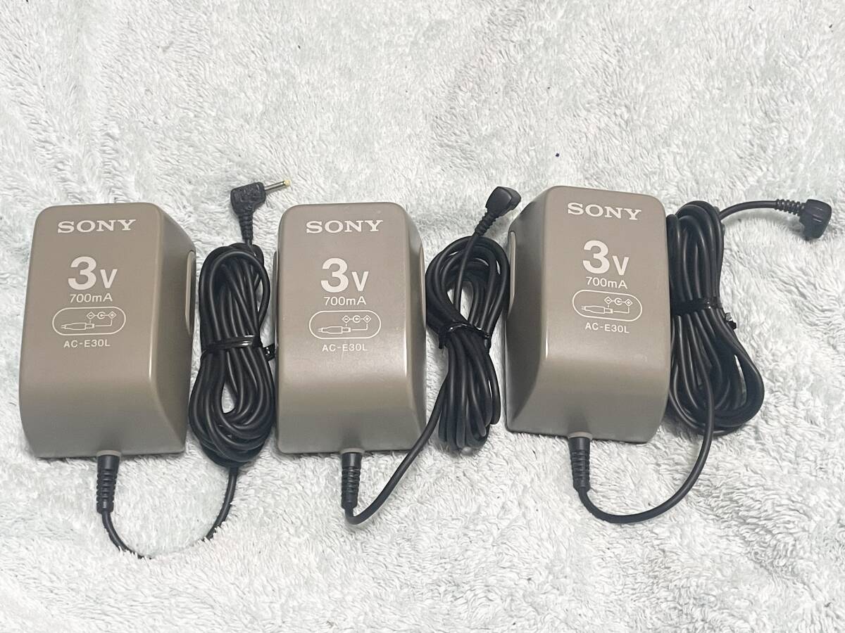 【匿名送料無料】即決【計3個】SONY ACパワーアダプター AC-E30L★DC 3V 700mA拍卖