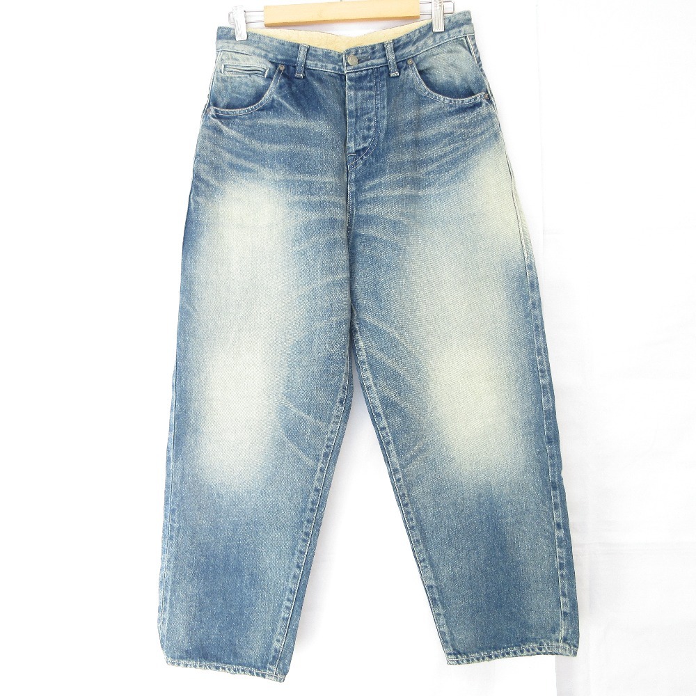 美品 mina perhonen ミナペルホネン always デニムパンツ ジーンズ サイズ38 インディゴ拍卖