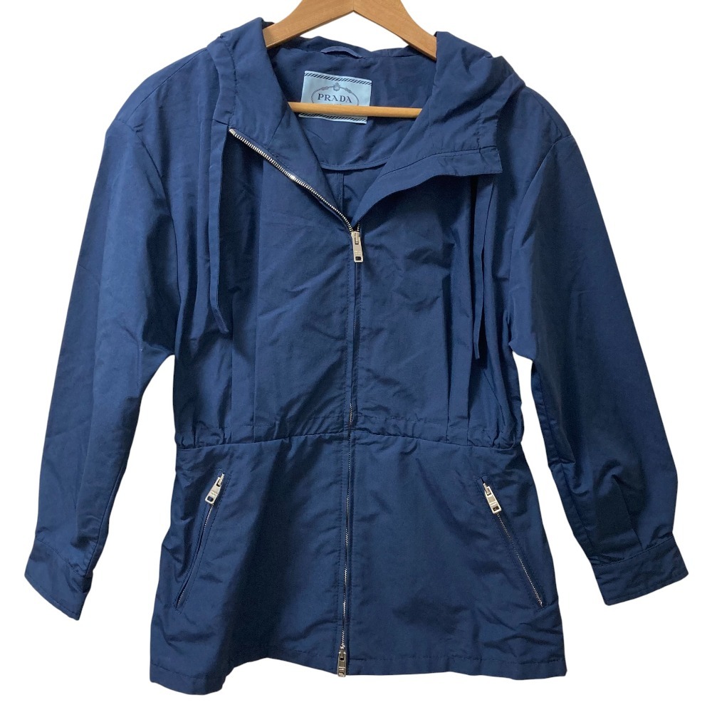 美品 PRADA プラダ ジップパーカー ジャケット サイズ40 ネイビー拍卖
