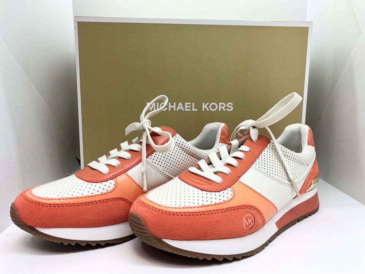 十一81 MICHAEL KORS マイケルコース スニーカー ローカットスニーカー 22.5cm 箱付き(N)拍卖