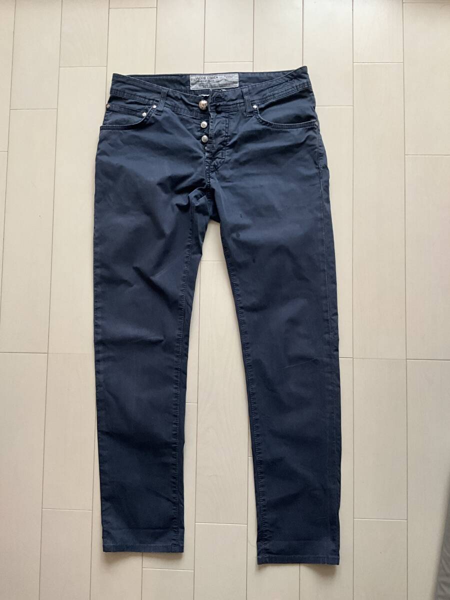 ヤコブコーエン JACOB COHEN ネイビーパンツ 30 622 イタリア製 拍卖