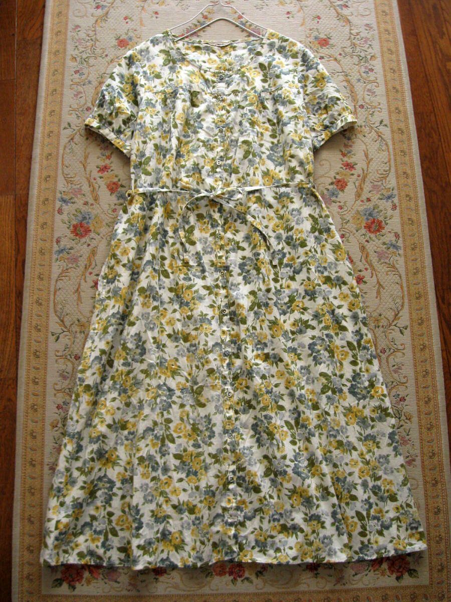 サマンサモスモス SM2 花柄コットンリネンシャツワンピース拍卖