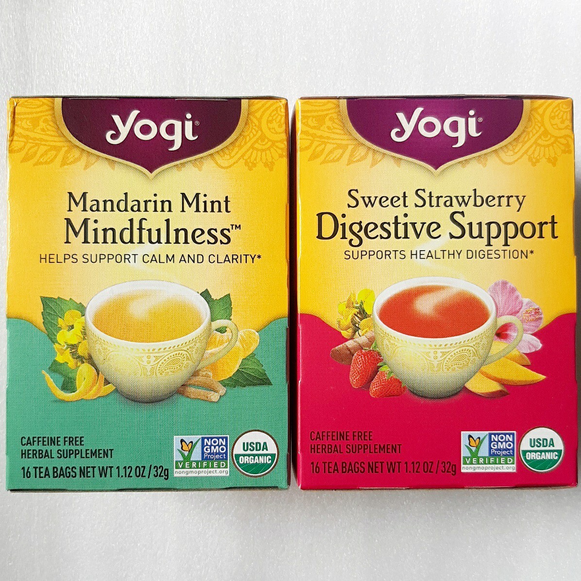 ☆ Yogi Tea 16袋×2箱 ヨギティー スイートストロベリー/マンダリンミント オーガニック ハーブティー拍卖