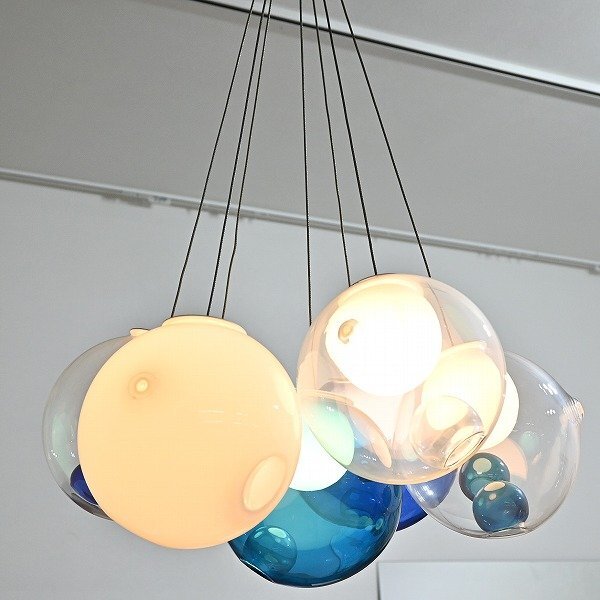 ★Bocci 158万「28.7 Cluster」ペンダントライト ガラス ランプ 天井照明 クラスター ボール 球型 ボッチ_ヤマギワ IDC大塚家具拍卖