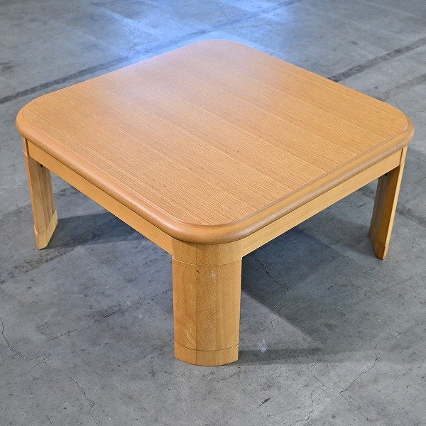 日本製 岡製作 正方形こたつ オーク材 和室 リビング 寝室 座卓 ローテーブル 机 ヒーター 国産 ナチュラル スクエア 折りたたみ拍卖