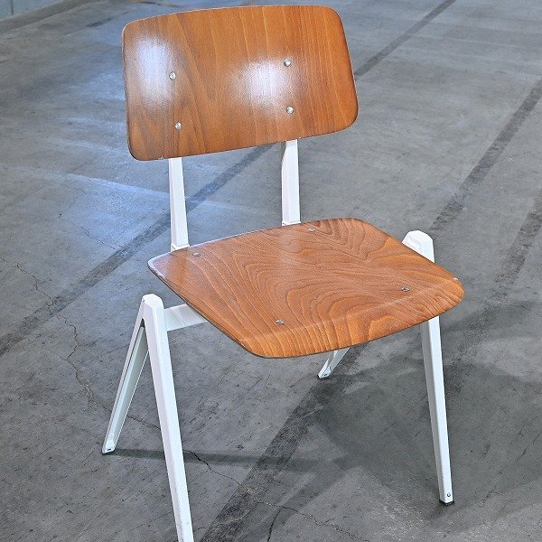 廃盤 オランダ Galvanitas「S21」スタッキングチェア A ミッドセンチュリー プライウッド リビング ダイニング 待合室 ガルファニタス拍卖