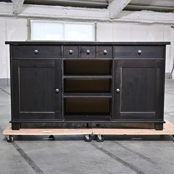 ★IKEA 13万「ストールネスキャビネット」サイドボード 収納 リビングチェスト 引き出し ドロワー 書斎 STORNAS イケア_良品計画拍卖