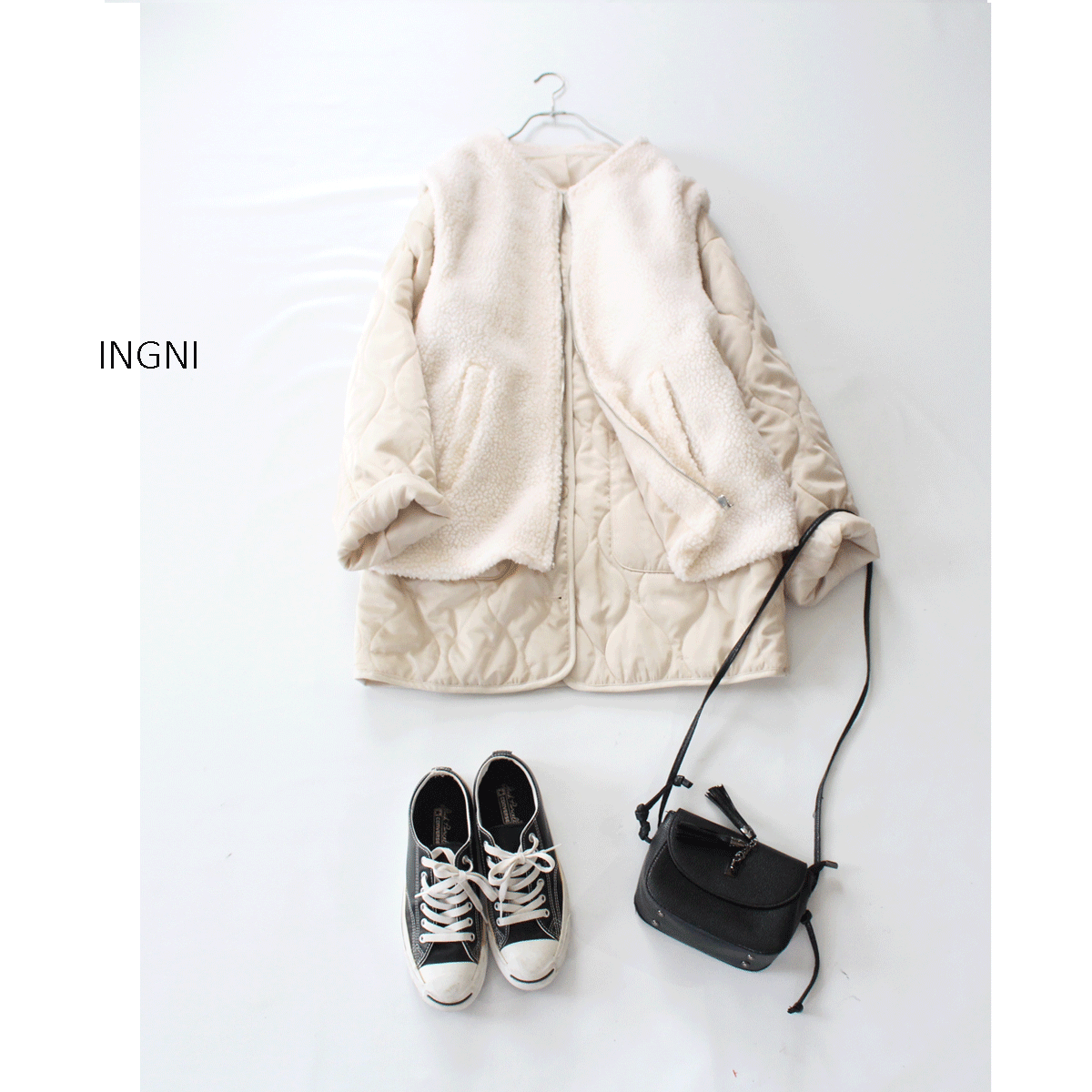 INGNI★2点セット★ボアベスト+キルトブルゾン★拍卖