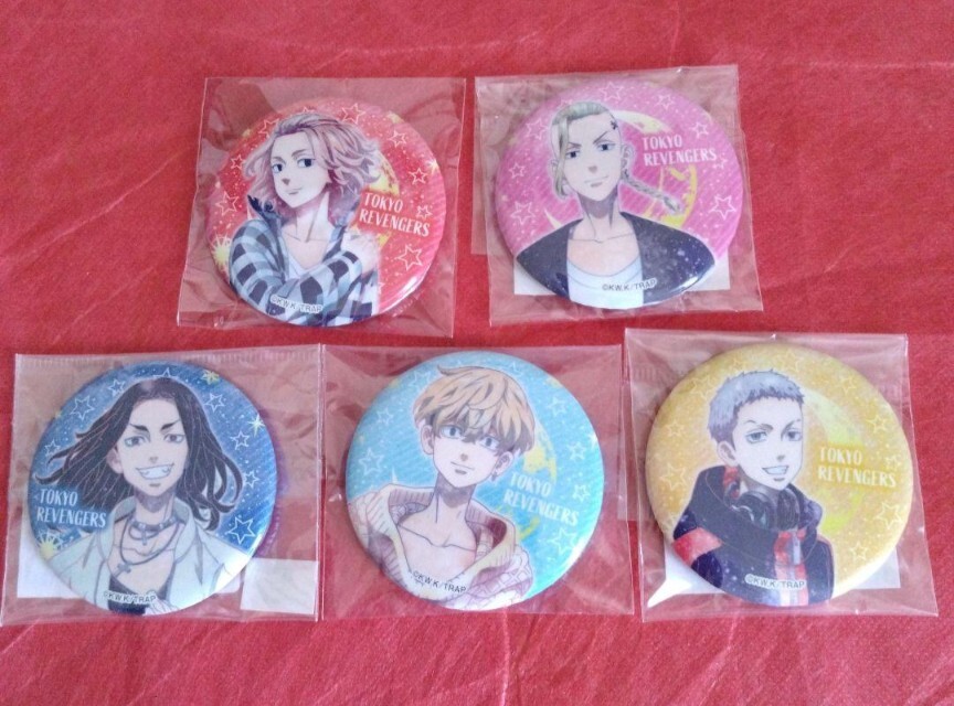 東京リベンジャーズ 缶バッジ ギャラクシーシリーズ グリッター缶バッジ マイキー ドラケン 場地 三ツ谷 千冬 5点セット拍卖