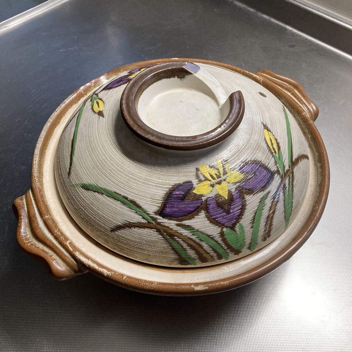 レトロな土鍋 ガス用 28cm 10号くらい 余熱調理 BBQ 鍋 ご飯拍卖