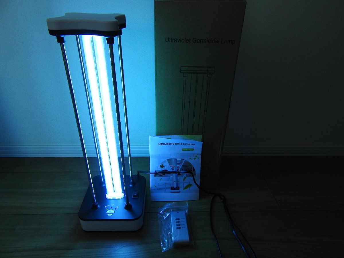 ★★送料無料 未使用品 紫外線除菌器 Ultraviolet Germicidal Lamp UVランプ 高さ約43.5cm リモコン 取説付拍卖