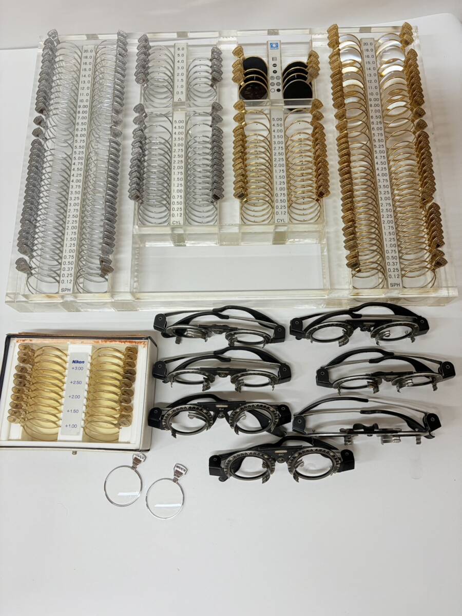 【閉店引上品】ニデック ニコン 検眼レンズセット テストレンズ 眼鏡店 視力検査 測定拍卖
