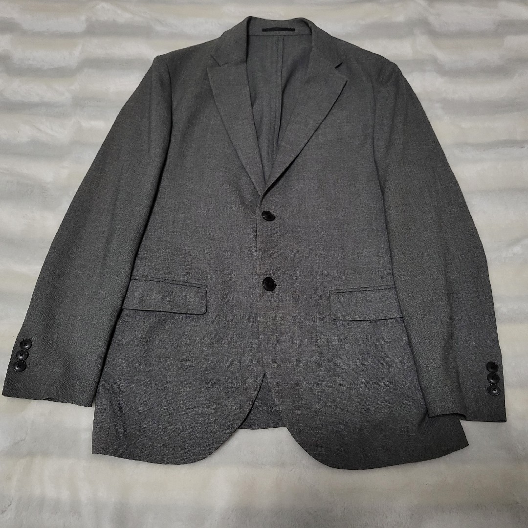 メンズS ユニクロ 感動ジャケット ウールライク グレー拍卖