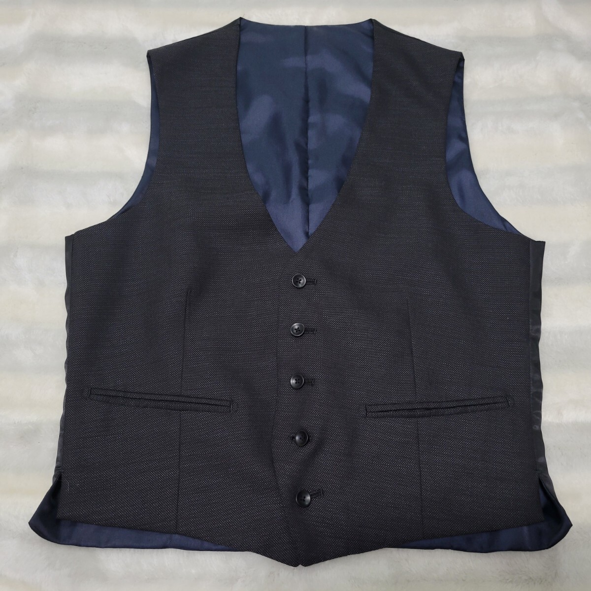 170cm メンズフォーマルベスト スーツベスト黒拍卖