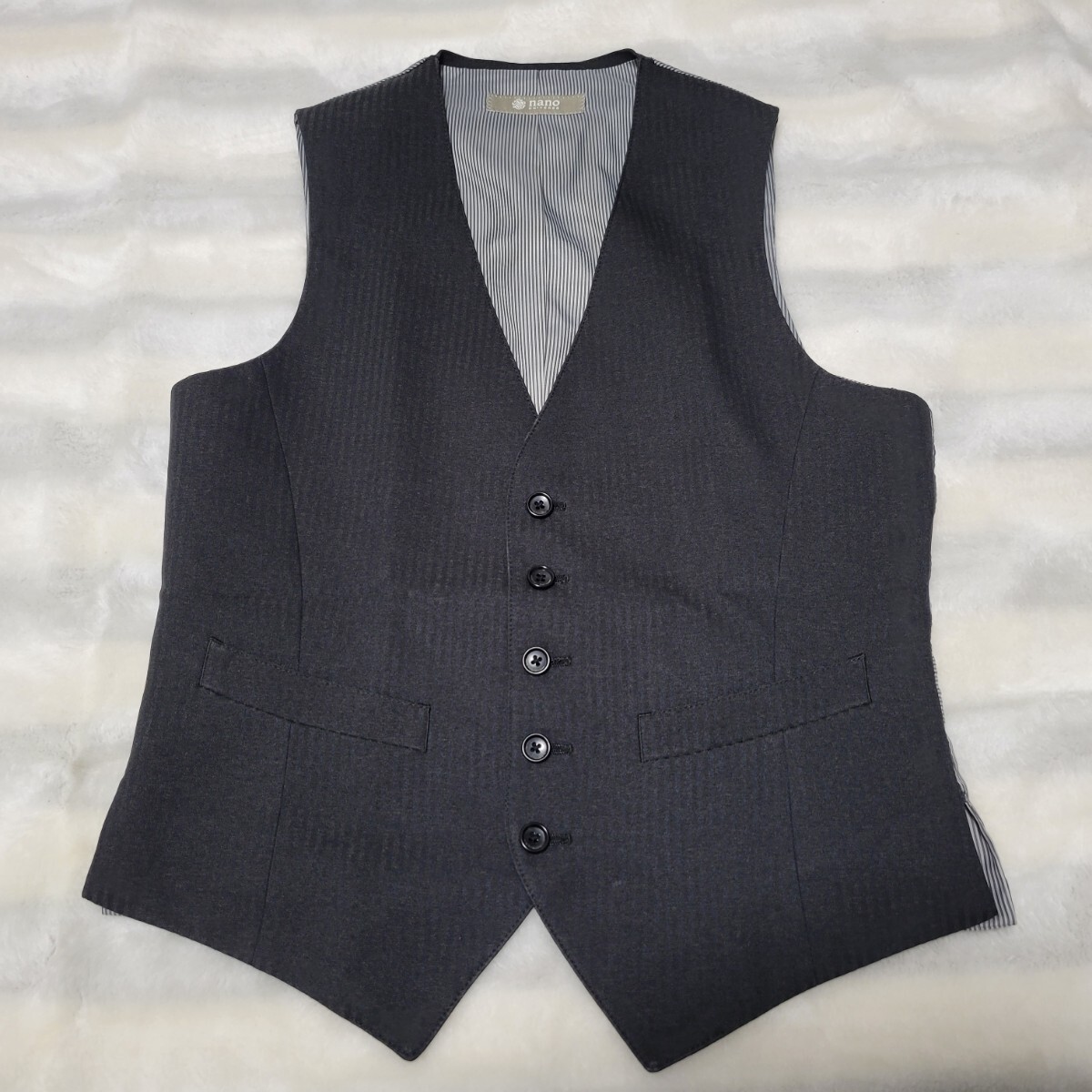 ナノユニバース メンズベスト スーツベスト Mサイズ相当拍卖