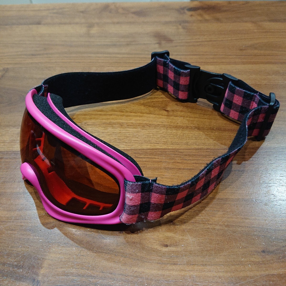 中古品 VAXPOT バックスポット スキーゴーグル キッズ スノボーゴーグル 子供用 ジュニア 【ウィンタースポーツ、雪遊び等】ピンクチェック拍卖