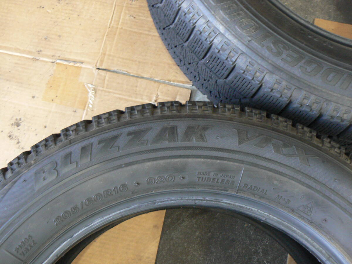 ブリザックVRX 205/60R16 92Q 中古4本セット拍卖