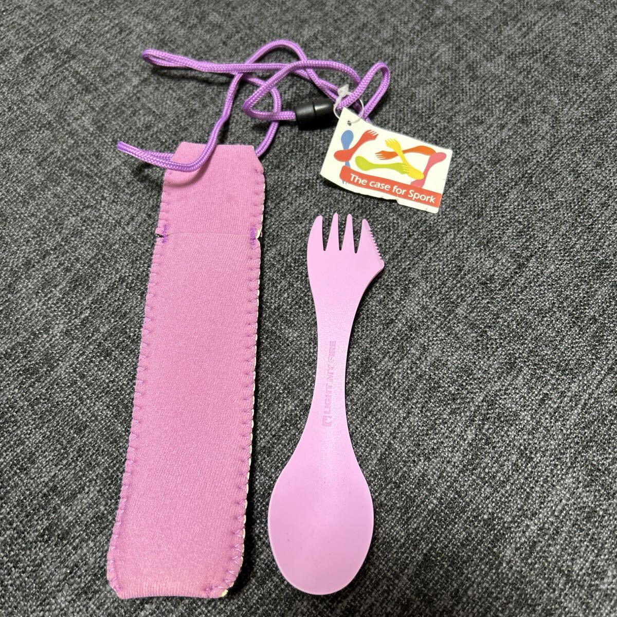 新品 LIGHT MY FIRE スポーク スプーンフォーク ピンク ケース付拍卖