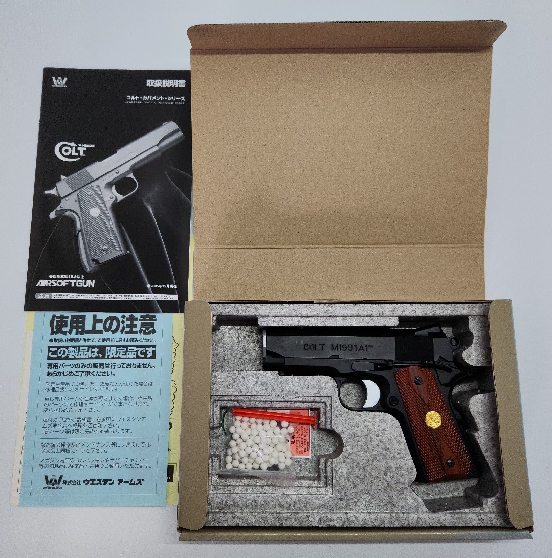 △ウエスタンアームズ(WA) SCW COLT M1991 コンパクト ノバックサイト カスタム ガスブローバック(GBB) M1911 コルトガバメント拍卖