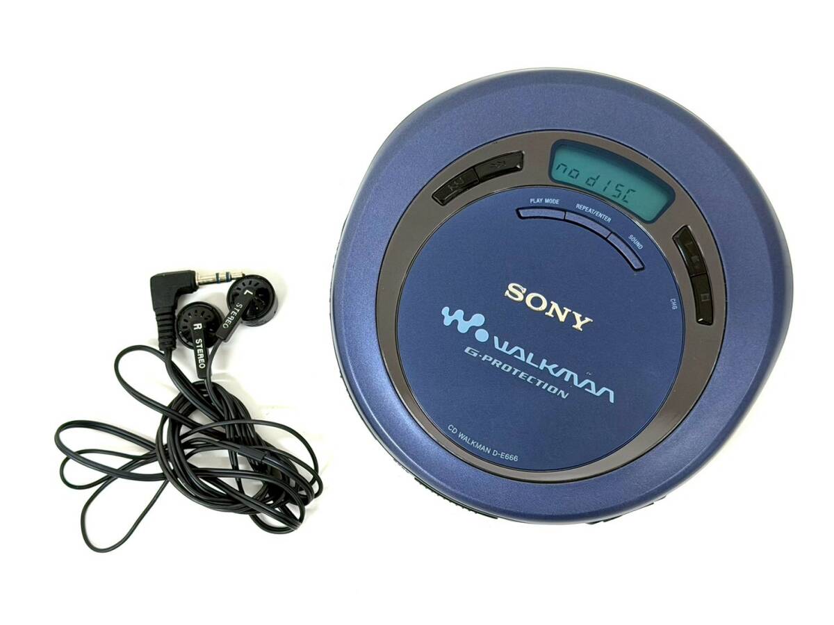 11E2カ12S★通電OK★ SONY/ソニー ポータブル CDプレーヤー WALKMAN/ウォークマン D-E666拍卖