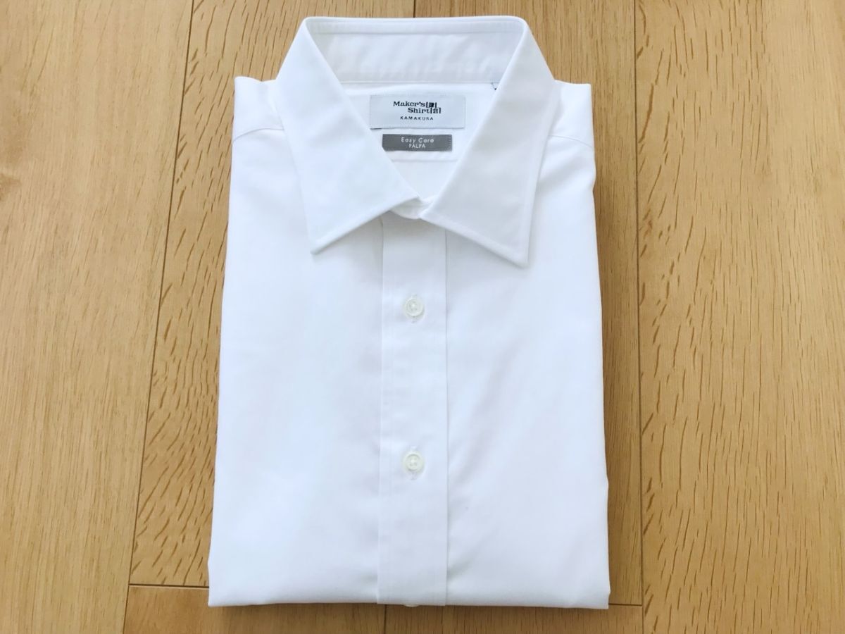 【美品】鎌倉シャツメーカー*ワイシャツ*白*43‐85拍卖