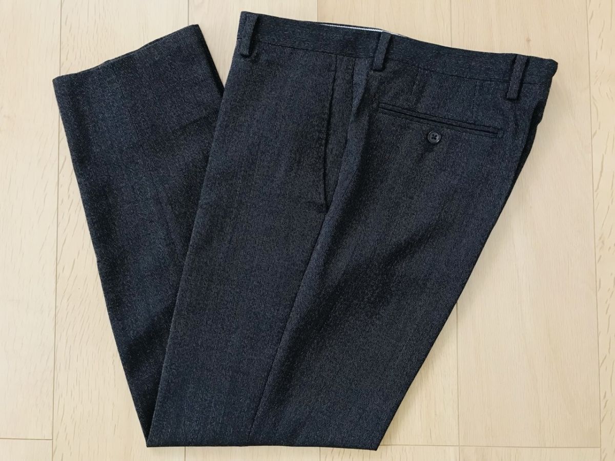 【良品】blazers bank.com×REDA*ウールパンツ*渋茶*L-82拍卖