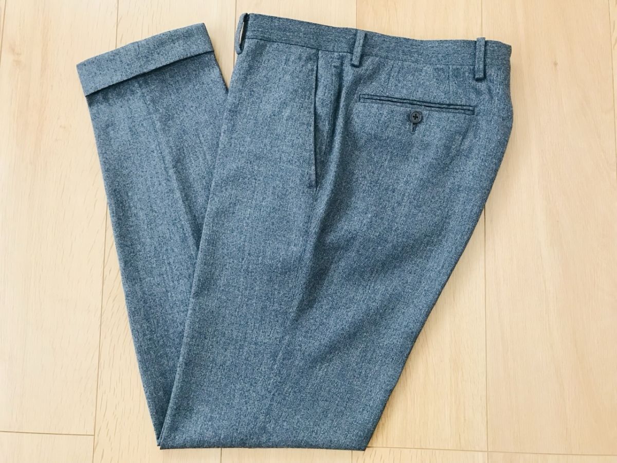 【良品】blazers bank.com×REDA*ウールパンツ*グレー*S拍卖
