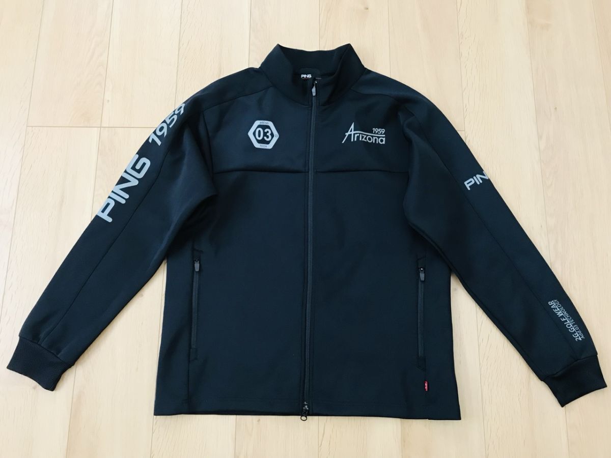 【美品】PING*ジャージジャケット*黒*LL拍卖